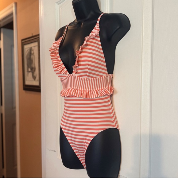 “J. CREW” Striped Ruffle Bathing Suit - Picture 9 of 16